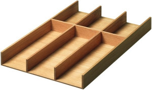 Besteckeinsatz 300, Eiche lackiert B/T/H: 300 x 472 x 43 mm