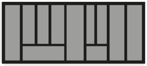 Besteckeinsatz OrgaTray 440 Breite: 1091 bis 1150mm Tiefe: 370 bis 440mm