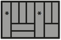 Besteckeinsatz OrgaTray 440 Breite: 801 bis 900mm Tiefe: 441 bis 520mm