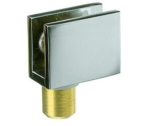 Glastürscharnier Messing 25/20 verchromt poliert (Garnitur)