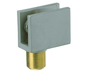 Glastürscharnier Messing 25/20 verchromt matt (Garnitur)