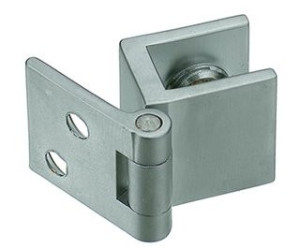 Glastürscharnier 14/17 verchromt matt, zum Anschrauben (Stück)