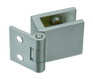 Glastürscharnier 25/25 verchromt matt, zum Anschrauben (Stück)