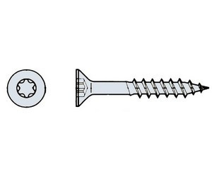 4,5 x 40mm TX25 Senkkopf Teilgewinde (500 St.)