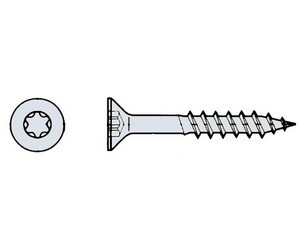 4,5 x 50mm TX25 Senkkopf Teilgewinde (500 St.)
