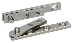 Zapfenband 75mm Stahl, vernickelt (Garnitur)