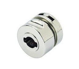 Zylinder-Glastürschloss Typ321 Z23, glanz vernickelt