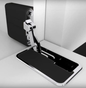 Abdeckkappen-Set rechts / schwarz zum In-Side Klappenscharnier