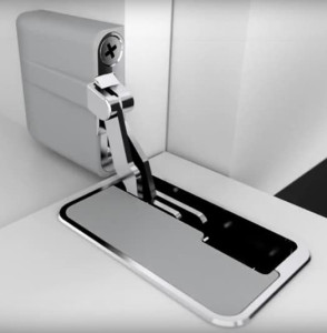 Abdeckkappen-Set rechts / grau zum In-Side Klappenscharnier