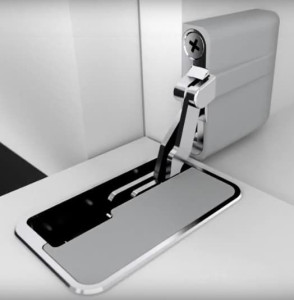 Abdeckkappen-Set links / grau zum In-Side Klappenscharnier