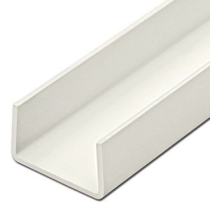 U-Profil 16mm Reinweiß RAL 9010 Länge 260cm