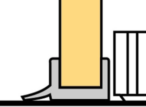 Sockeldichtungsprofil 19mm transparent Länge 200cm