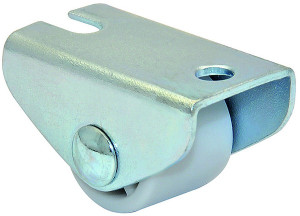 Bockrolle ø 15mm, Stahlblech verzinkt, 20kg, weich