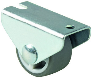 Bockrolle ø 25mm, Stahlblech verzinkt, 40kg, weich