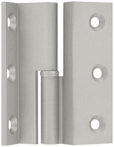 Möbelband, Kr. D 7,5 Rollendurchm. 6mm, 60mm LINKS, vernickelt matt