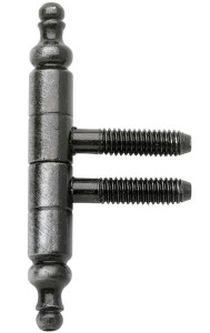 Einbohrband mit Zierkopf schwarz gebürstet Rolle 11mm