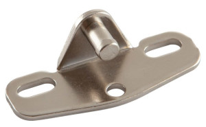Befestigungswinkel für Holzfront, Stahl vernickelt