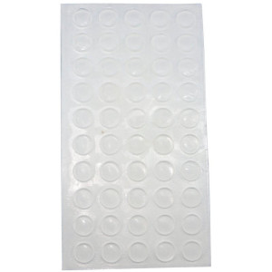 TDK Türanschlagdämpfer selbstklebend, rund, Ø8 x 1.6, Kunststoff transparent