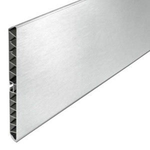 Sockelblenden Kunststoff Farbe Aluminium gebürstet, Höhe 80mm Länge 400cm