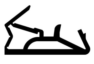 Haustür-Silikon-Dichtungspr. DEVENTER DS 112a, zinkgrau 6m