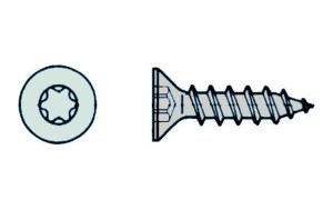 3,5 x 16mm TX15 Senkkopf Vollgewinde (20 St.)