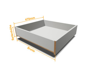 Schubkastenlänge 470mm, Breite von 501mm bis 600mm