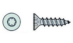 4,0 x 25mm TX20 Senkkopf Vollgewinde (20 St.)