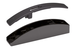 Frontbefestigung Kiaro zum Anschrauben, vernickelt schwarz/anthrazit