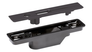 Frontbefestigung Kiaro, vernickelt schwarz/anthrazit