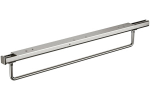 Kleiderbügelauszug mit Auszugsführung, 400 mm, Edelstahl Optik