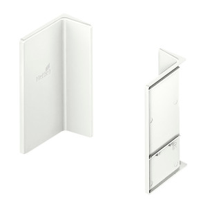 Abdeckkappen A 16-20mm, Rückwandversprung Kunststoff weiss, li/re