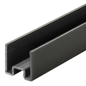 Wangenprofil, 19 mm, Schwarz gebürstet, 250 cm