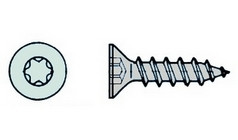 4,0 x 20mm TX20 Senkkopf Vollgewinde (1000 St.)