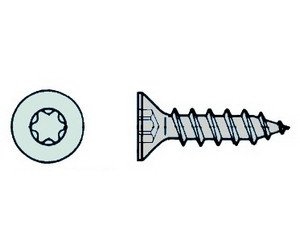 4,5 x 50mm TX25 Senkkopf Vollgewinde ( 500 St.)