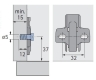 Anschraub-Kreuzmontageplatte 0mm - Direktbefestigungsschrauben