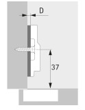 Paralleladapter für Kreuzmontageplatten, D = 3,0 mm