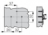 GRASS 1D Anschraub-Kreuzmontageplatte 2mm für Senkholzschrauben