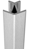 Formteile für Sockelblenden, Aluminium gebürstet; Innen-/Außenecke 135°; Höhe 147mm