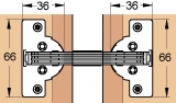 Gehrungsscharnier für Türfronten mit 45° Gehrungen