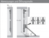 Klappenbremse Klassik D / 365 mit Magnet Zuhaltung (Links)