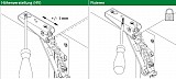 Drehklappenbeschlag Kinvaro T-57 Set, vernickelt, zur Holzanbindung (Garnitur)