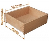 Holzschubkasten Nennlänge 380mm  Breite 401mm bis 500mm