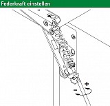 Drehklappenbeschlag Kinvaro T-57 Set, vernickelt, zur Holzanbindung (Garnitur)