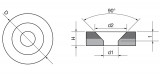 Scheibenmagnet mit Bohrung Ø 15 mm H 4mm