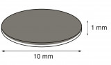 Scheibenmagnet selbstklebend Ø 10 mm