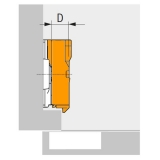 Paralleladapter für Kreuzmontageplatten, Distanz 12mm