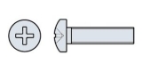 Metallschrauben Pan-Head, Pozi DIN 7985, verzinkt, M 6/60  50 Stück
