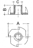 Einschlagmutter M10  Länge 13mm