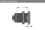 Zylinderriegelschloss  25mm