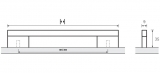 Möbelgriff -Imperia- Bohrabstand 192mm,  Edelstahl Optik